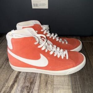 Nike Blazers Orange High-Top Sneakers